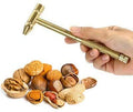6 in 1 Micro Mini Multifunction Copper Craft Hammer & Screwdriver Hand Tools Ideal for Watchmaker Jewelers and Walnut eaters - color: （gold）