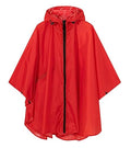SaphiRose Lightweight Kids Rain Poncho Waterproof Jacket Zipper Up Rain Coat - color: Red, size: 9-13 Years