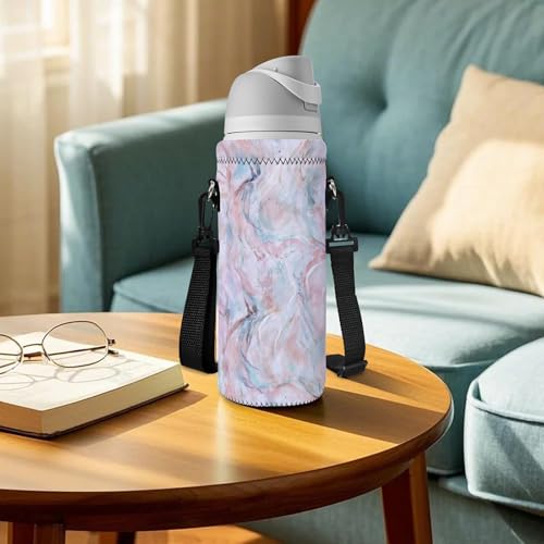 Neoprene Water Bottle Carrier Bag with Adjustable Shoulder Strap,Insulated Water Bottle Cover for Stainless Steel/Glass/Plastic Bottles - color: BC-60, size: 500ml