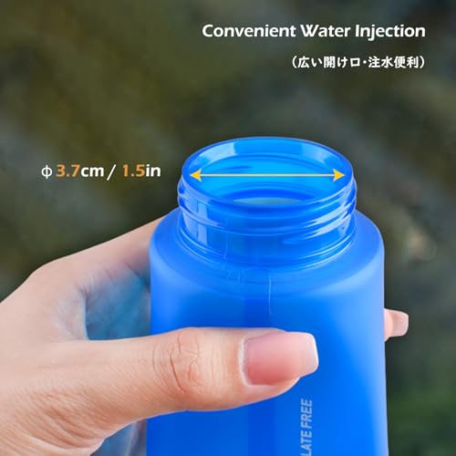 TRIWONDER TPU Collapsible Flask BPA-Free Soft Folding Water Bottles for Hydration Pack - Ideal for Running Hiking Cycling Climbing (500ml/16.9oz - Blue) - color: 500ml/16.9oz - Y - Blue