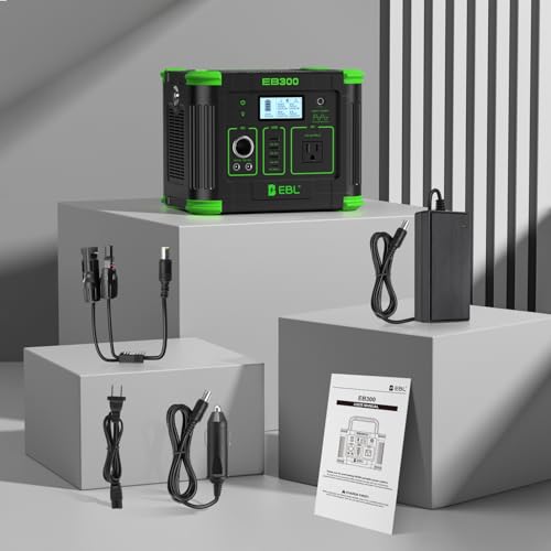EBL 330W Portable Power Station 288.6Wh Power Supply for Outdoor & Home - color: Green