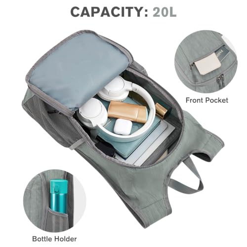 G4Free 10L/15L Hiking Backpack Lightweight Packable Hiking Daypack Small Travel Outdoor Foldable Shoulder Bag - color: Grey, size: 20L
