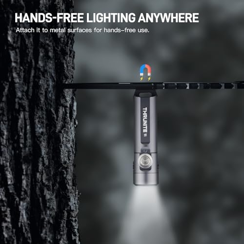 ThruNite Ti USB-C Rechargeable Keychain Flashlight, 650 Lumens(2PCS) | 5 Brightness Modes, IPX-6 Waterproof, 6061-T6 Aluminum, 26.5g Pocket Mini Light for EDC Camping & Everyday Carry - color: Grey (2PCS)