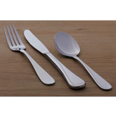 Oneida Flight Dinner Spoons Silverware Set for 4, Flatware | 18/0 stainless steel, mirror finish | dishwasher safe | great for soup or everyday dining, cutlery set - style: Dinner Spoons, Set of 4