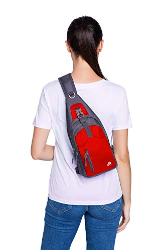 Y&R Direct 14 Colors Lightweight Sling Backpack Sling Bag Travel Hiking Small Backpack for Women Men Gifts | Lightweight - color: Red