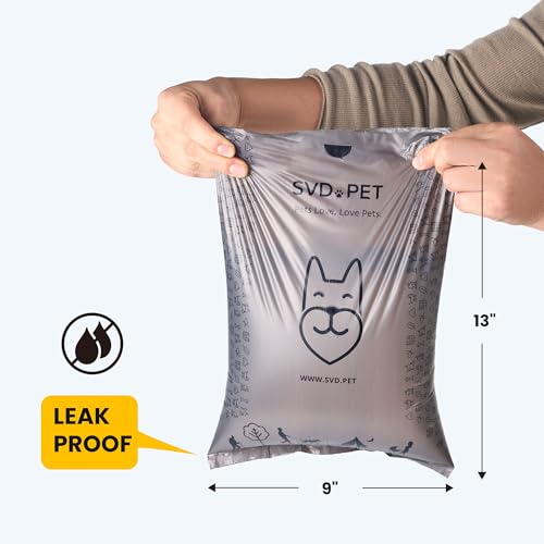 SVD.PET Dog Poop Bags Rolls with Hands-free Waste Bag Holder, 900 Bags - color: Gray (900 Poop Bags)