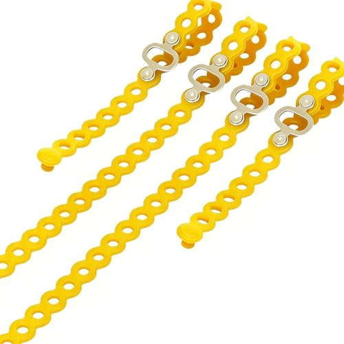 Modular Straps(9.5", 18.5"), Flexible Multi-Tool, Organize, Bundle | 4-Pack Wearable Gear Gadget to Organize, Secure, Bundle, Hang & Carry, for Adventure, Survival, Camping, Travel, EDC - color: Yellow