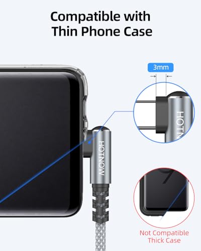 Short Right Angle USB C Cable 3FT 3Pack, USB to USB C Cable 90 Degree - color: Grey+White, size: 3FT