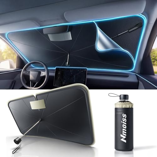 2026 Upgraded Nmoiss True Dual Layer Air Cool Windshield Sun Shade Umbrella - size: S