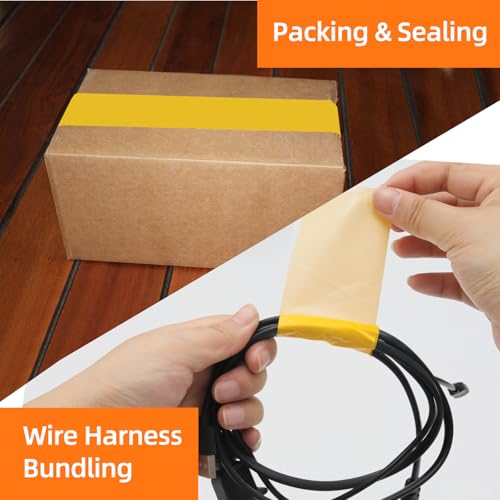 QILIMA Cloth Duct Tape, Waterproof Duct Cloth Fabric, Professional Grade Duct Tape for Photographers,Repairs, DIY, Crafts, Indoor Outdoor Use,2 Inch X 28 Yards, Yellow - color: Yellow