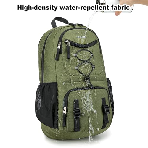 Nerlion Lightweight Foldable 35L Hiking Backpack Travel Backpack for Men Women Camping Waterproof Outdoor Hiking Daypack Backpack Green - color: Green