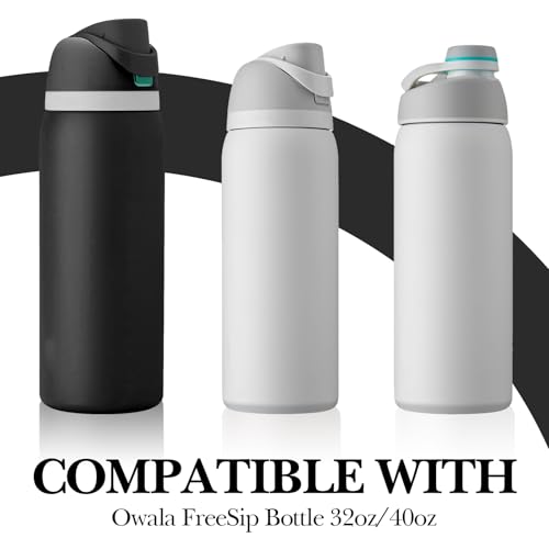 Linkidea Water Bottle Carrier with Shoulder Strap Compatible with Owala FreeSip Bottle 32oz/40oz, Neoprene Waterbottle Sling Bag Holder, Black