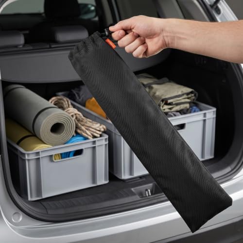 LIOOBO Tent Pole Bag: Trekking Poles Carrying Bag Replacement Case for Walking Stick, Portable Long Storage Pouch for Camping Hiking Party Tent 3pcs - size: 60.00X13.00CM