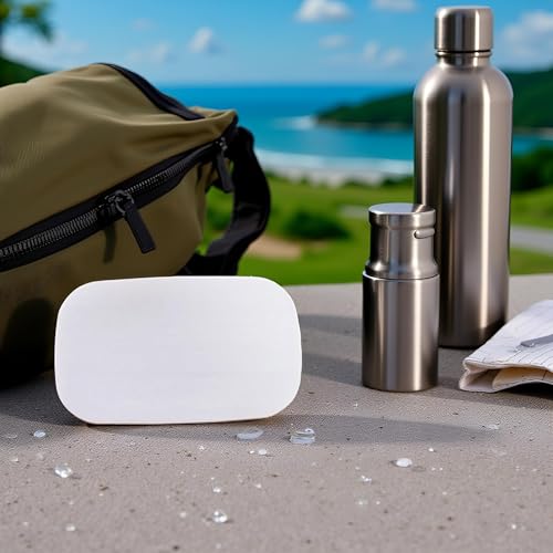 Jinshining Pack of 100 White Soap Paper Sheets Portable Disposables Travel Bath Slices Paper Soaps Flakes for Travel Outdoor Personal Care