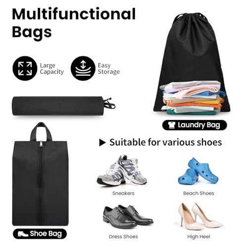 Compression Packing Cubes for Travel, Lightweight Vacation Travel Essentials, Travel Accessories for Suitcase Organizer Bags Set, Durable Luggage Organizer