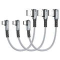 Short Right Angle USB C Cable 0.5FT 3Pack, USB to USB C Cable 90 Degree - color: Grey+White, size: 0.5FT