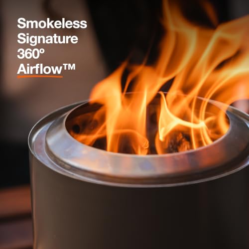 Solo Stove Mesa XL 7" Tabletop Fire Pit with Stand | Wood & Pellet Fueled | Smokeless Design, Stainless Steel, Includes Stand, Wood, Pellet Fueled, Portable, 2.3 lb, Ideal for Camping, Patio & Outdoors - color: Stainless Steel, size: Mesa XL
