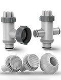 SUMMERBUDDY Above Ground Pool Parts Kit, Split Plunger Valve and Adapters | Includes split and standard plunger valves, 1.5" inlet nozzle, 1.25" outlet strainer and hose adapter for compatible pools.