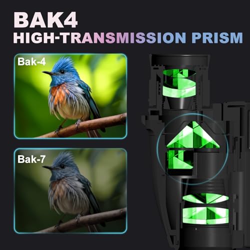 BIJIA 12 x 25 Compact Binoculars for Adults and Kids, Easy Focus Small Binoculars with BAK4 Prism, Large Eyepiece, Waterproof, Low Light Vision for Travel, Hiking, Bird Watching, Hunting, Concerts
