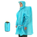 3FULGEAR Hooded Rain Ponchos for Adults, Waterproof Packable Lightweight Rain Coat Jacket for Men Women - color: 15d-blue-m