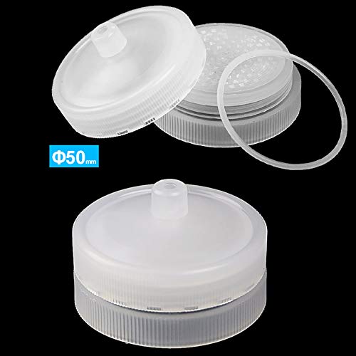 Ks-Tek Plastic Clear Reusable Syringe Filter Used with Filter Membranes, Durable and Stable for Lab Filtration (50mm,1) - size: 50mm