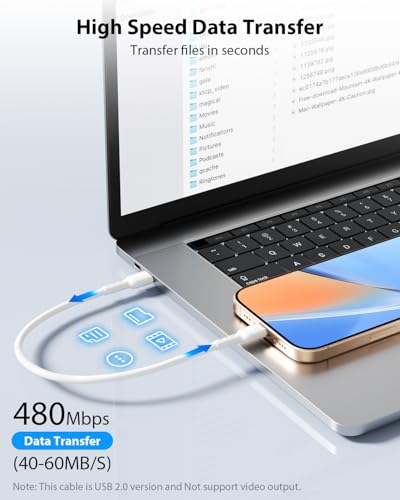 SOOPII 6-Pack Short USB C to USB C Cables,8Inch/0.7Ft 100W Type C Fast Charging Cables,Compatible with lPhone,Galaxy,lPad,MacBook,Charging Station and Power Bank Accessory(White) - color: White, size: C to C-6P(100W)