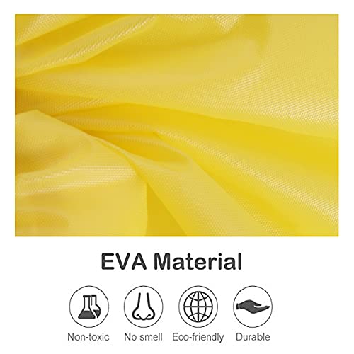 Rain Poncho Raincoats for Adult Reusable - 2-5 Pack EVA Waterproof Rain Coat with Hood, Rain Gear for Men Women - color: Rainbow X5