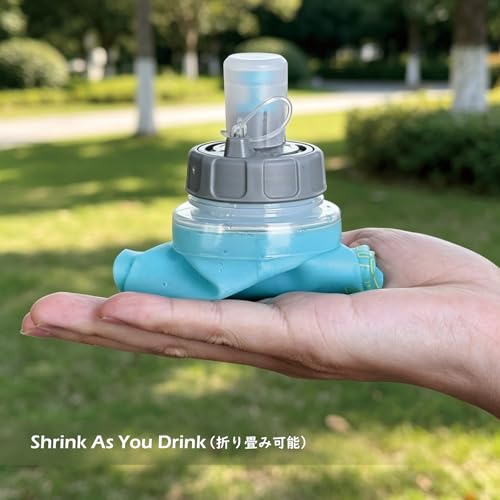 TRIWONDER Soft Flask Collapsible Water Bottles Running Bottle BPA-Free Foldable Handheld Runner Water Flask for Hydration Pack Marathon Hiking Cycling Climbing Travel - color: 500ml/16.9oz - M