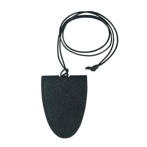 Portable Travel Sunglasses Holder，Magnetic Leather Glasses Eyeglasses Hanger Clip For Women Men(Brown) - color: Black