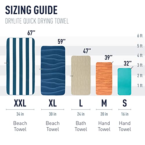 Sea to Summit Drylite Towel, Lightweight Camping and Travel Towel - color: Moonlight Blue, size: Small