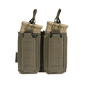 EXCELLENT ELITE SPANKER Tactical Open-Top Single/Double/Triple Molle Mag Pouch for Pistol Mag Pouch Tactical Bag Accessories Holder - color: Double-Ranger Green