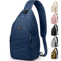 Pritent Crossbody Bags for Women Men Trendy Sling Bag Backpack Casual Chest Bag with Convertible Shoulder Strap - color: Navy Blue, size: Medium