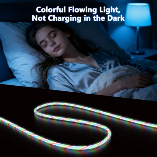 3-in-1 Light Up LED Flowing Lightning/Type C/Micro USB Car Glowing Charge Cable for iPhone,Colorful Multi RGB Car Charger Cord for Apple iPhone 14/13/12/11 Pro Max/XR/XS/SE,iPad/Android/Samsung-4FT - color: Multicolored
