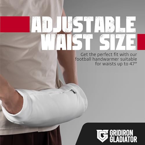 Football Handwarmer Pouch for Adults - Tactical Hand Muff Warmer - Warming Pouch for Cold Weather - color: White