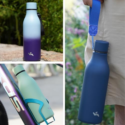 Konokyo 18 oz Insulated Stainless Steel Metal Water Bottle with Strap - color: Dawn, size: 18 Ounces