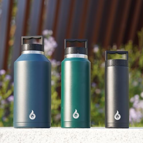 BJPKPK 36oz Insulated Water Bottle Stainless Steel Water Bottle with Handle - color: Navy Blue, style: 36oz