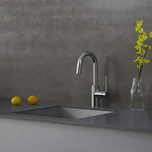 KRAUS Spot Free Oletto Single Handle Kitchen Bar Faucet in All-Brite Stainless Steel Finish, KPF-2600SFS (Pack of 1) - color: Spot-Free Stainless Steel, style: Bar Faucet