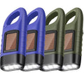 Mudder 4 Pack Hand Crank Solar Flashlight LED Emergency,Green, Blue - color: Green, Blue