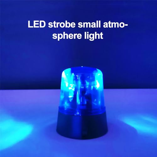 360 Degree LED Strobe Light, Disco Party Rotating Lamp Police Car Beacon Siren Strobe Light with Switch Control for Home Room Dance Parties Birthday(COLOR:blue 1Pc) - color: blue 1Pc