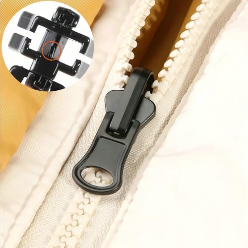 Universal Zipper Repair Kit - 3-Size Double-Sided Zipper Slider Zip Fixer Replacement for Quick Fix on Jackets, Luggage & Backpacks No-Sew Installation DIY Home & Outdoor Use