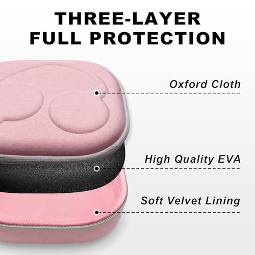 Hard Case for Bose QuietComfort, QC, QC 45 Headphone, Pink | Compatible with Bose QC Ultra, QC 35, QC 35 II, QC45 SE, QC SE Over Ear Noise Cancelling Headphones, Travel Storage Bag - color: Pink