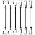 Bungee Cords with Hooks 6 Pack Bungee Cord Includes 24 inches for Bundling Items, Fixing Tarps, Tents, and Carrying Luggage - size: 24 in, style: 6MM
