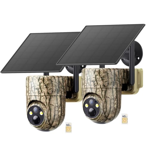 Oculview 4G LTE Cellular Trail Camera 360° Live Streaming Solar Deer Camera, SIM Card Included, Clear Night Vision, Remote Phone Control, Instant Alerts, Cloud Storage for Hunting/Outdoor Security