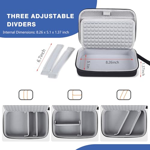 Hard Travel Electronic Organizer Case for MacBook Power Adapter Chargers Cables Power Bank Apple Magic Mouse Apple Pencil USB Flash Disk SD Card Hard Drive Waterproof Shockproof Carrying Bag, Black - color: Black