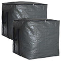 Extra Large Cube Moving Bags (Black, 25"x25"x25" - 2 Pack) | Heavy Duty, Water-Resistant, Foldable, For Clothes, Bedding, Blankets & Pillows, Reusable Alternative to Moving Boxes - color: Black, size: 25"x25"x25" - 2 Pack