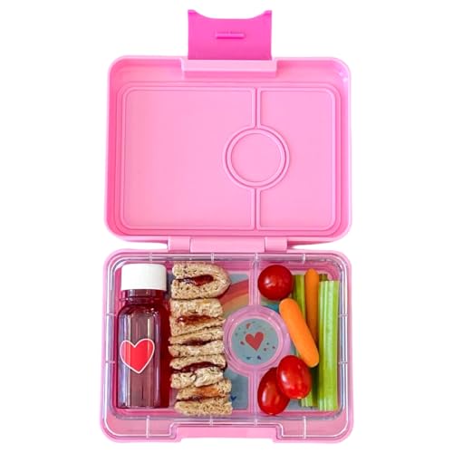 Yumbox Leakproof Snack Box - Power Pink (Swan Tray) | Leakproof, BPA-Free, 3-Compartment Snack Container, Easy-open Latch, Kid-Friendly - color: Power Pink Swan