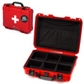 NANUK 910 Waterproof First Aid Box Empty with Lid Organizer & Dividers – Durable Medical First Aid Organizer Case, IP67-Rated, Dustproof, Impact-Resistant, Floats (14.3” x 11.1” x 4.7”) – Red - size: 910 - With Organizer