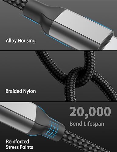 1FT USB C to USB C Cable, 4Pack USB Type C Charger Cord for iPhone 17/16/15 - size: 1 foot