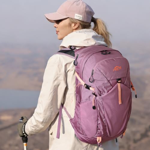 IX INOXTO Hiking Hydration Backpack with 2L/3L Water Bladder for Women and Men18L/25L Water Backpack for Hiking, Cycling, Climbing, Camping - style: Purple-3L Water Bladder