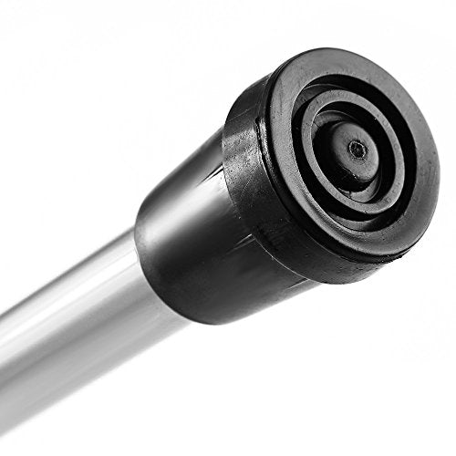 Folding Lightweight Walking Stick - Adjustable Aluminum Metal Collapsible Travel Cane with Non-Slip Rubber Base - color: Silver